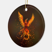 Rising Phoenix Bird Keramisch Ornament (Links)