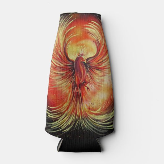 Rising Phoenix Fire Bird Bold Flame Energy Flesjeskoeler (Voorkant)