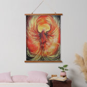 Rising Phoenix Fire Bird Bold Flame Mythical Hangend Wandkleed (Slaapkamer)