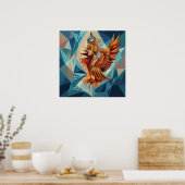 Rising Phoenix – Modern Art Poster (Keuken)
