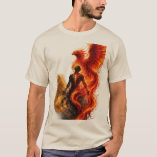 Rising Phoenix Vlam Grafische T-Shirt voor Heren