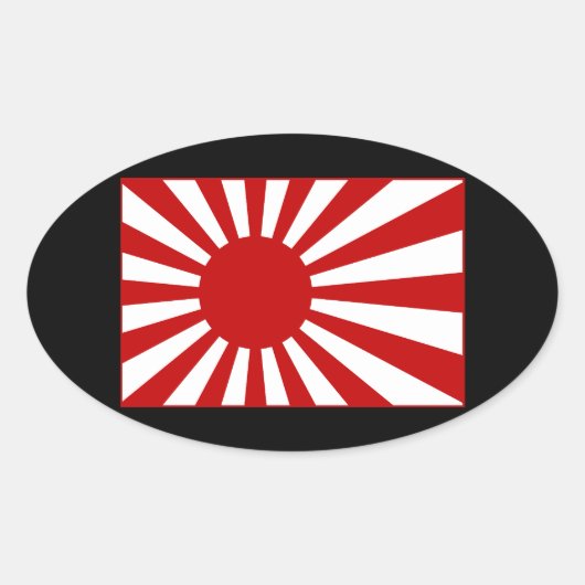 Rising Sun2 Ovale Sticker (Voorkant)