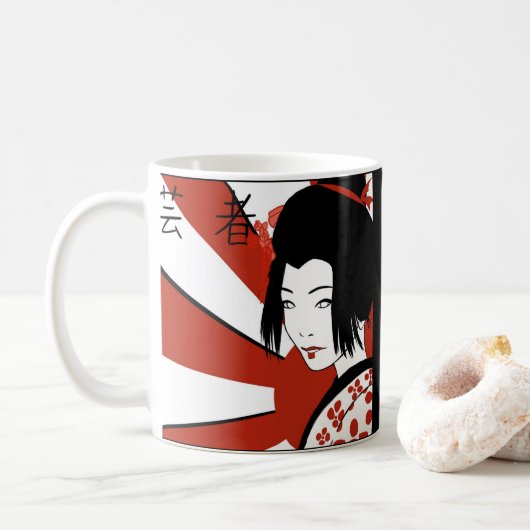 Rising Sun Anime Geisha Koffiemok (Met donut)
