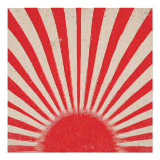 Rising Sun Background – Retro Vintage Rays Foto Afdruk