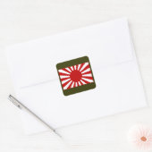 Rising Sun Flag 3 Vierkante Sticker (Envelop)
