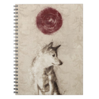 Rising Sun Shiba Inu-laptop Notitieboek