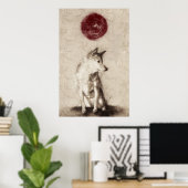 Rising Sun Shiba Inu Poster (Thuiskantoor)