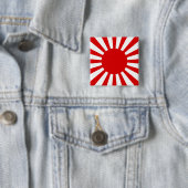 Rising Sun Vierkante Button 5,1 Cm (In situ)