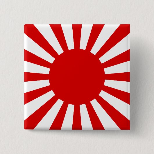 Rising Sun Vierkante Button 5,1 Cm (Voorkant)
