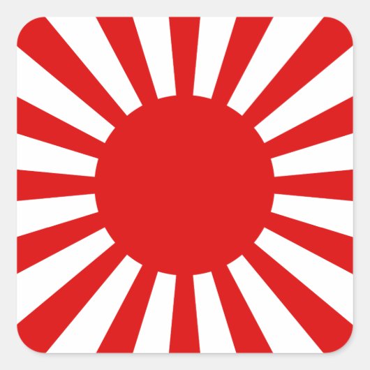 Rising Sun Vierkante Sticker (Voorkant)
