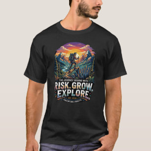 Risk Grow Explore T-shirt – Avontuur Wandelen Reiz