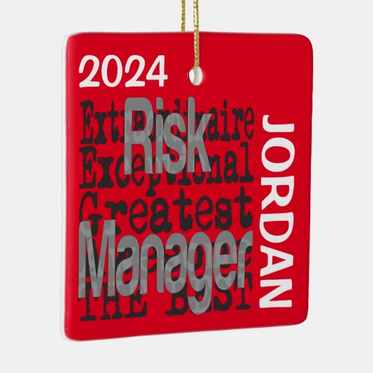 Risk Manager Extraordinaire CUSTOM Keramisch Ornament (Rechts)