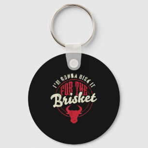 Riskeer het voor de Brisket Funny Meat Smoker Barb Sleutelhanger