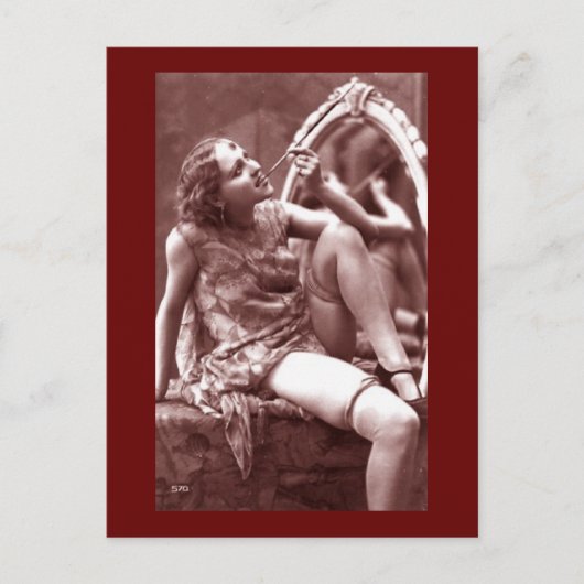  riskie Foto meisje Briefkaart (Voorkant)