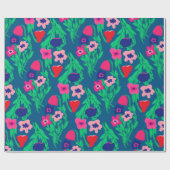 Riso Print Bloemkleur Cadeaupapier (Vlak)