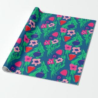 Riso Print Bloemkleur Cadeaupapier