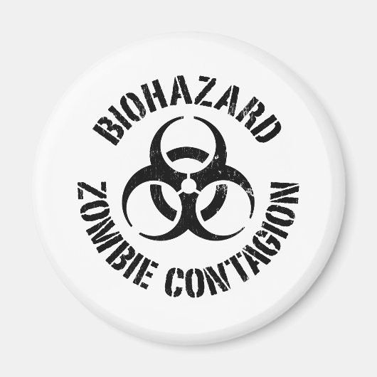 Risque biologique : Aimant de contamination zombie (Devant)