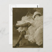  risque Dansende meisjesfoto Briefkaart (Voorkant / Achterkant)