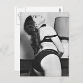 Risque  lingerie model briefkaart (Voorkant / Achterkant)