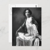 Risque meisje Franse foto Briefkaart (Voorkant / Achterkant)