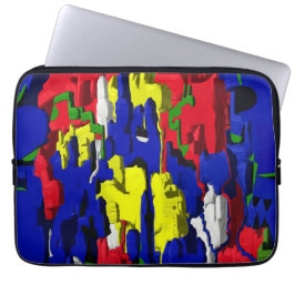 Risse im Blau, abstrakt Laptop Sleeve
