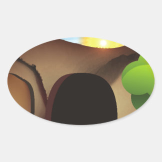 rist tomb ovale sticker