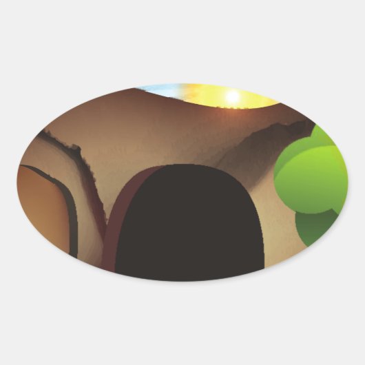 rist tomb ovale sticker (Voorkant)