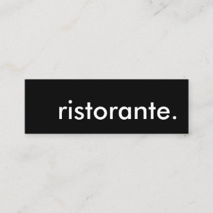 ristorante. mini visitekaartje