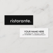 ristorante. mini visitekaartje (Voorkant / Achterkant)