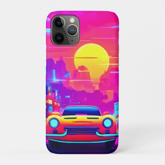 Rit door Neon Sunset City Case-Mate iPhone Case (Achterkant)
