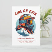 Rit op Over Snowboarden Verjaardagsfeestje Kaart (Staand voorkant)