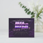 Rita prénom carte postale violette anniversaire (Debout devant)