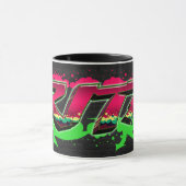Rita prénom Graffiti red Tasse verte (Centre)