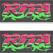 Rita Prénom Nom Graffiti Autocollant Autocollant (Devant)