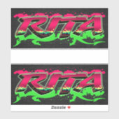 Rita Prénom Nom Graffiti Autocollant Autocollant (Feuille)