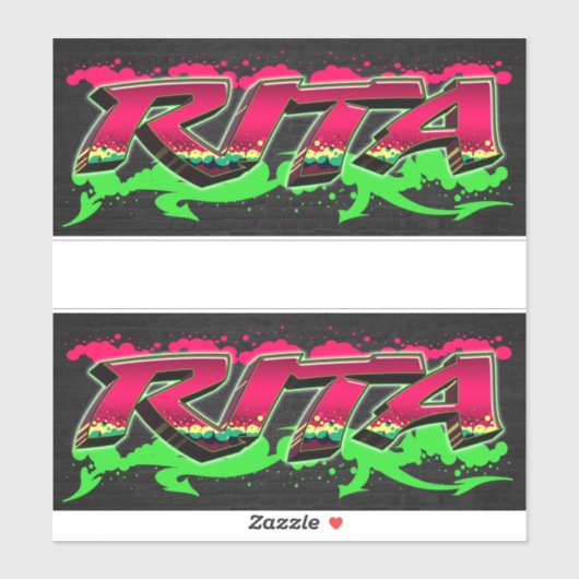 Rita Prénom Nom Graffiti Autocollant Autocollant (Feuille)