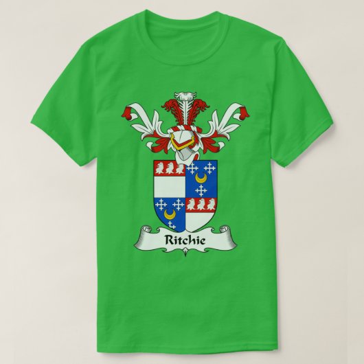 Ritchie Coat of Arms Family Crest T-shirt (Design voorkant)