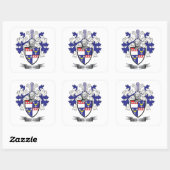 Ritchie Family Crest Coat. Vierkante Sticker (Vel)