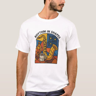 Ritme In Vormen Jazz Geometrie Poster T-Shirt