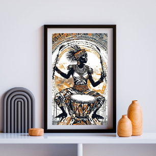 Ritme Koningin in Beweging Poster