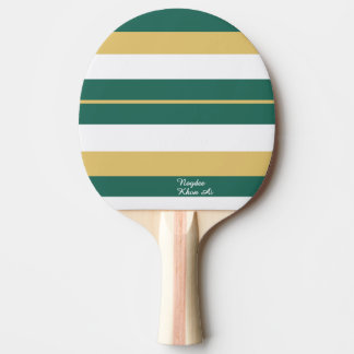Ritme Strepen Lijnen Groen Goud Wit Tafeltennisbatje