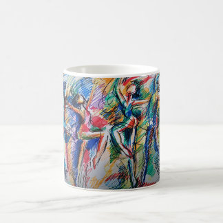 Ritme van Beweging Abstracte Dansers Klassieke Mok