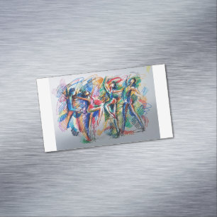 Ritme van Beweging Abstracte Dansers Magnetische K Magnetisch Visitekaartje