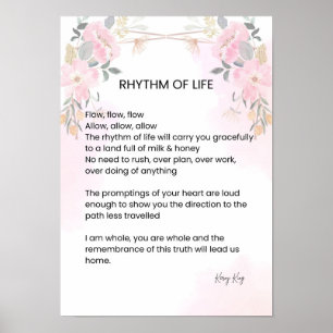 Ritme van het leven - Hoop gevuld gedicht Poster