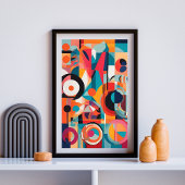 Ritmes in beweging: Abstracte geometrie Poster