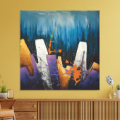 "Ritmes van de Urban Skyline" 🎨🌆 Canvas Afdruk (Insitu (Woonkamer))