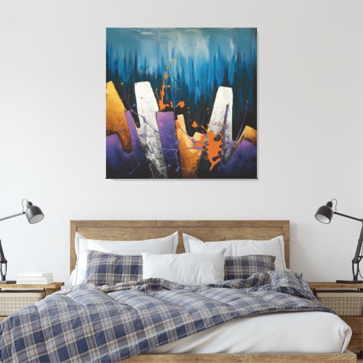 "Ritmes van de Urban Skyline" 🎨🌆 Canvas Afdruk (Insitu (Slaapkamer))