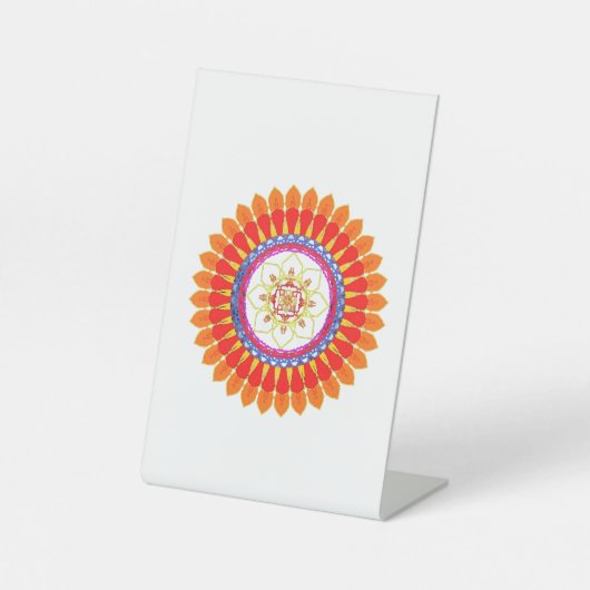 ritmische euforie reclamebord met voetstuk (Voorkant)