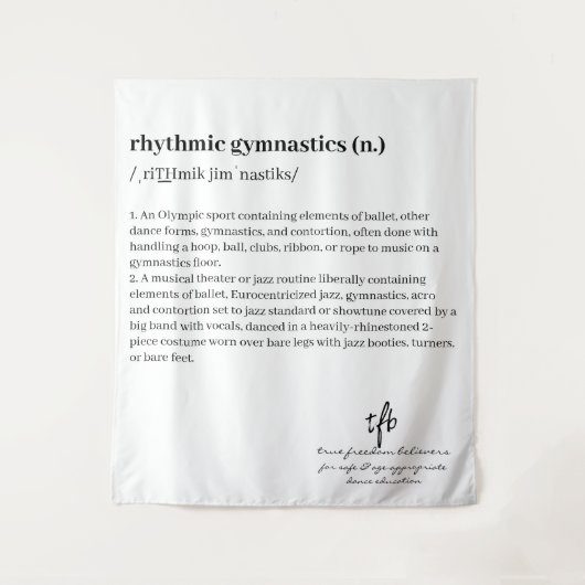 Ritmische gymnastiek Definitie Wandkleed (Voorkant)