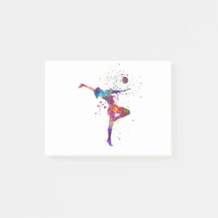 Ritmische gymnastiek in aquarel post-it® notes